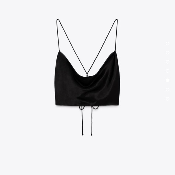 Zara Tops - Zara Satin Effect Crop Top